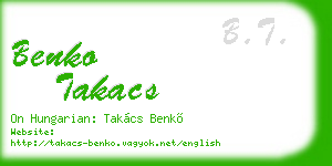 benko takacs business card
